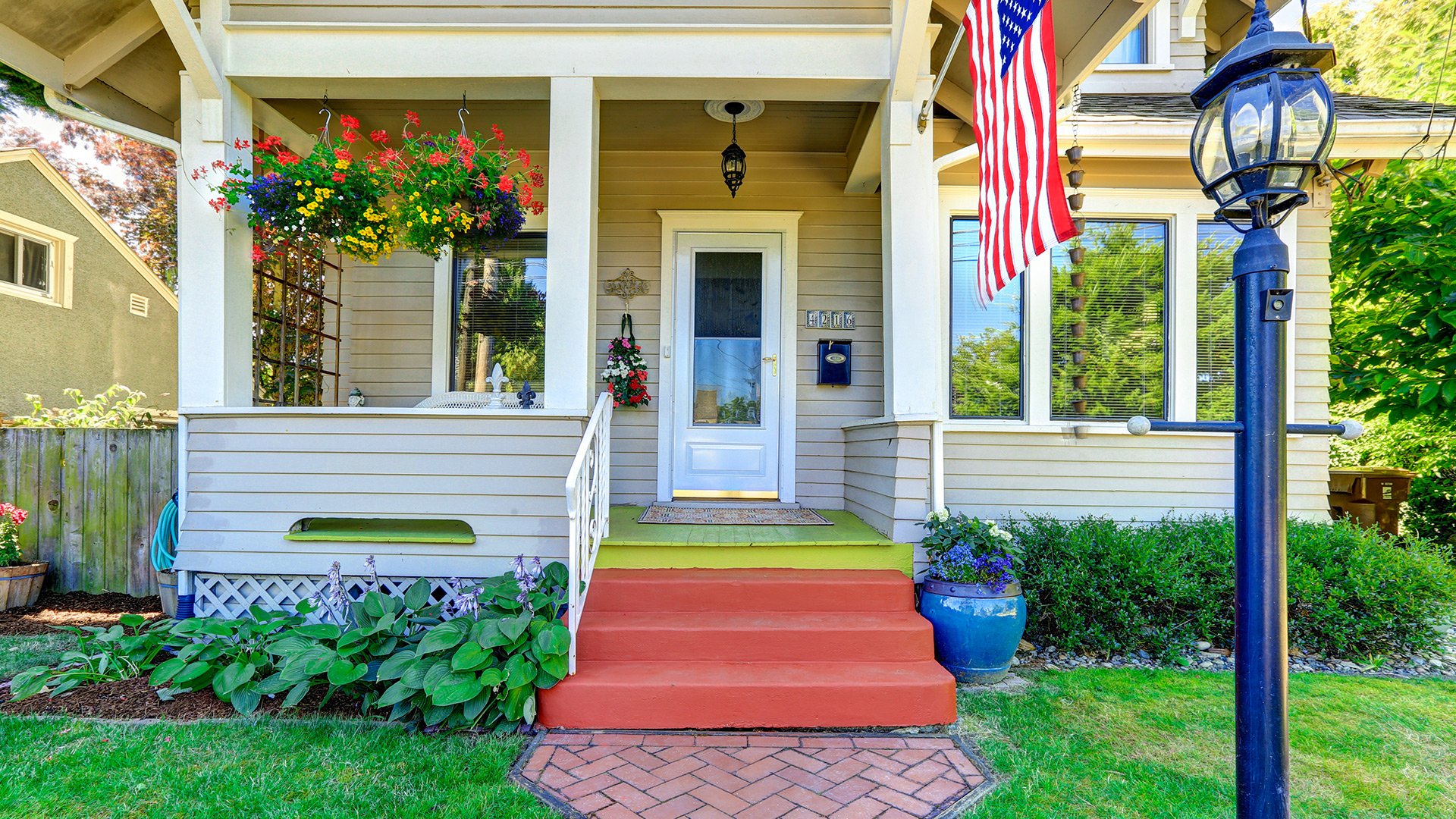 Colorful HVAC company house